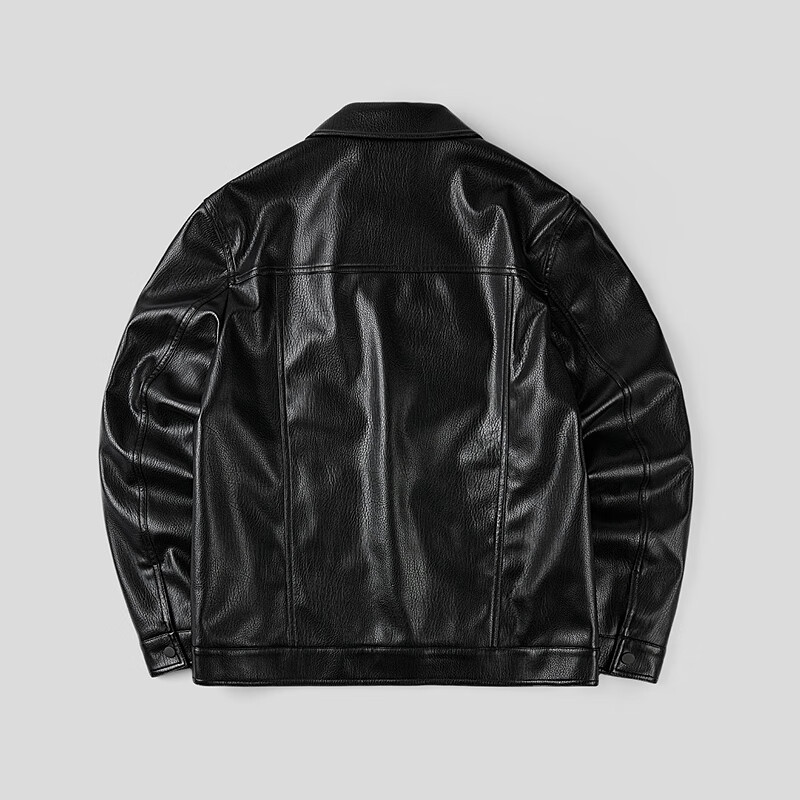HLAHLA Men's Jacket 26 Mountain Series Not High Lapel PU Leather Spring Coat