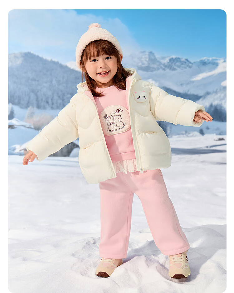 BALABALA Baby Boys' Loose Fit Hooded Down Jacket 2025 Winter Collection [Mall Edition] 201425107109 8