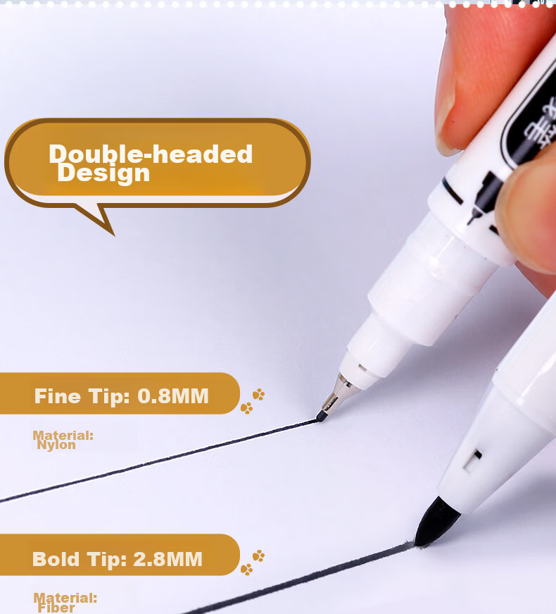 Mont Marte Dual-Tip Waterproof Quick-Drying Chalk Pen, Oil-Based Pen, Logistics Marker, Large-Tip Pen, Marker Pen, Oil-Based Black ATOD-CM1206 Sketching Marker, Drawing Marker 11