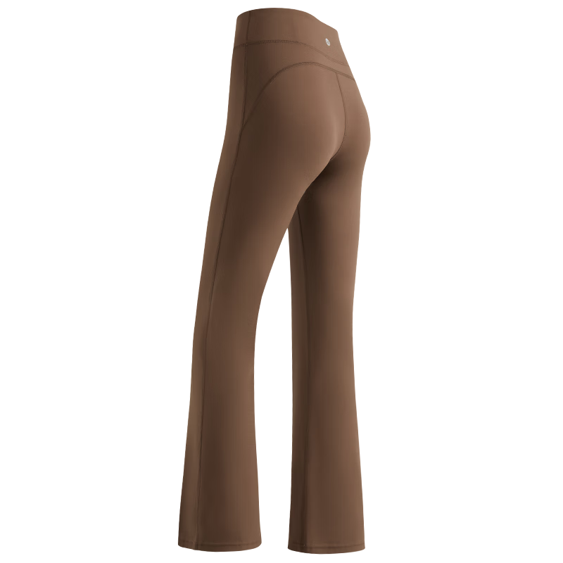 361° High-Waisted Wide-Leg Yoga Pants for Women with Butt-Lifting Effect, Slimming Fitness Wear, Dance Pants, Nude Feel, Jiao Cha Ka Color, Size L
