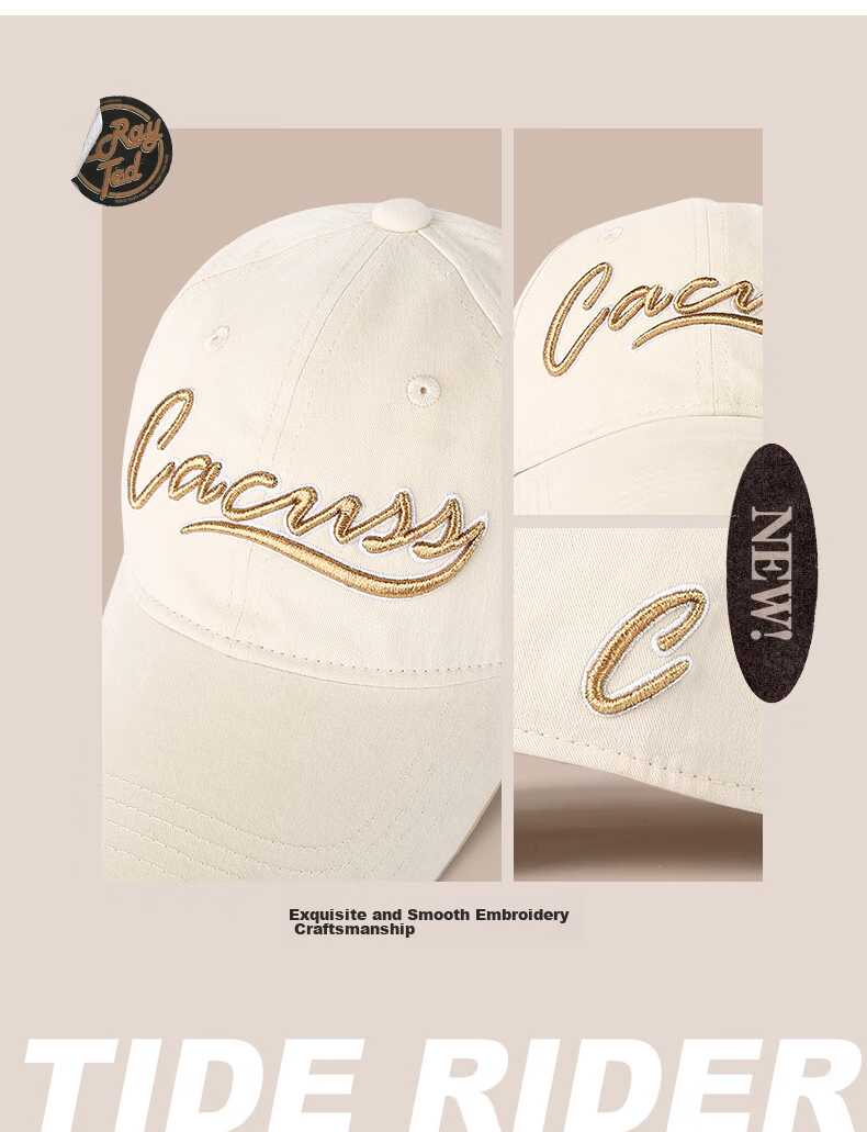 CACUSS Women's Embroidered Baseball Cap Spring Cotton Soft Top Visor Hat Mist Blue 7