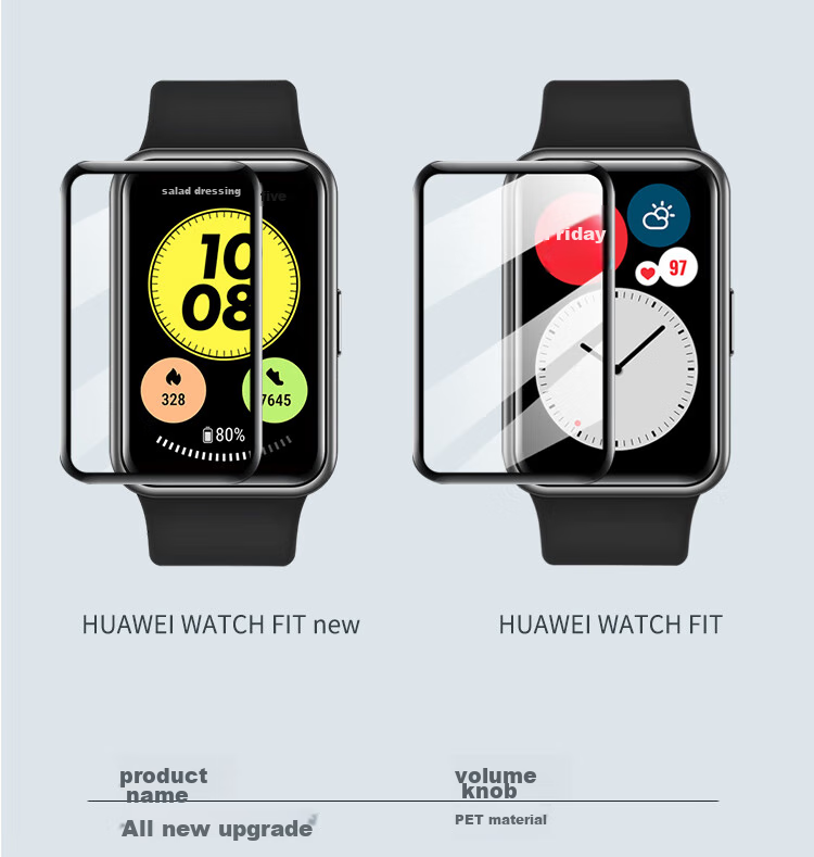 ESCASE Huawei WATCH FIT New Tempered Glass Screen Protector, 2-Pack, 6D Hot Bending, Shockproof, Shatterproof, Scratch-Resistant, Replacement Guaranteed 14