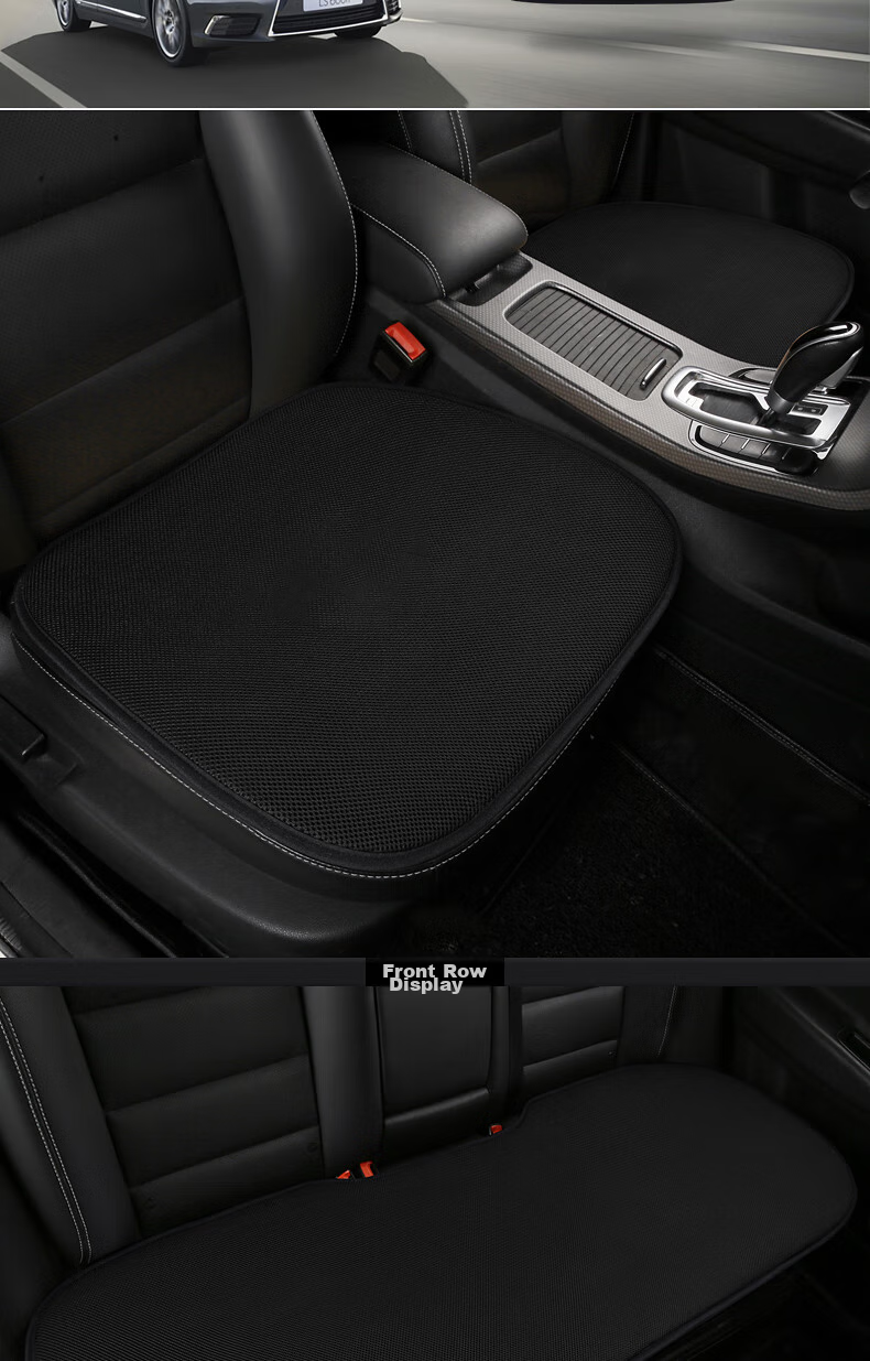 GREAT LIFE Car Seat Cushion, All-Season Universal Breathable Three-Piece Set, Single Piece Interior Seat Cover for Rear Seats, Non-Slip Car Seat Pad 15