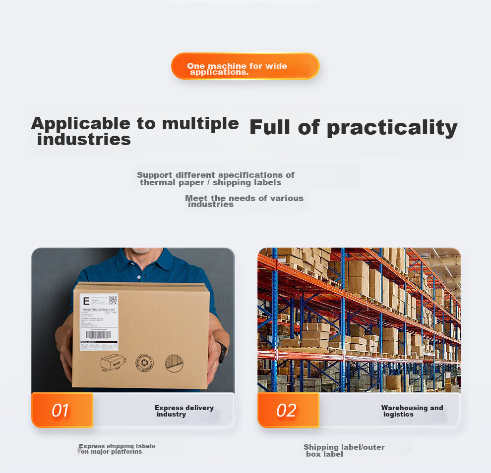 HPRT Wireless Bluetooth 108mm Mobile Phone Express Delivery Electronic Label Printer, E-Commerce Courier Label, Thermal Barcode, Thermal Paper Sticker Label Printer D45BT 7