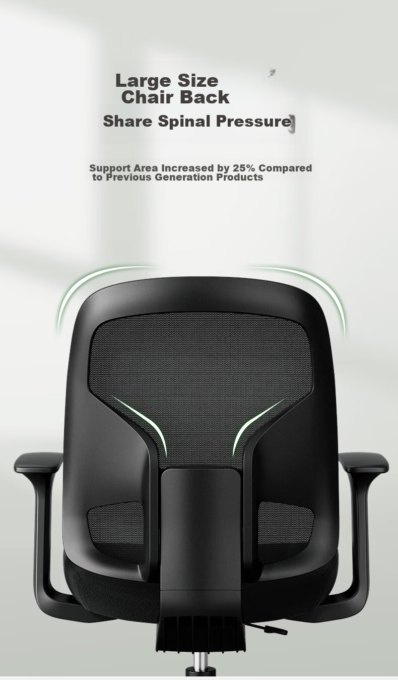 Deli KF255 Ergonomic Office Chair Conference Chair Home Student Study Chair Dormitory Backrest Chair Gray 3