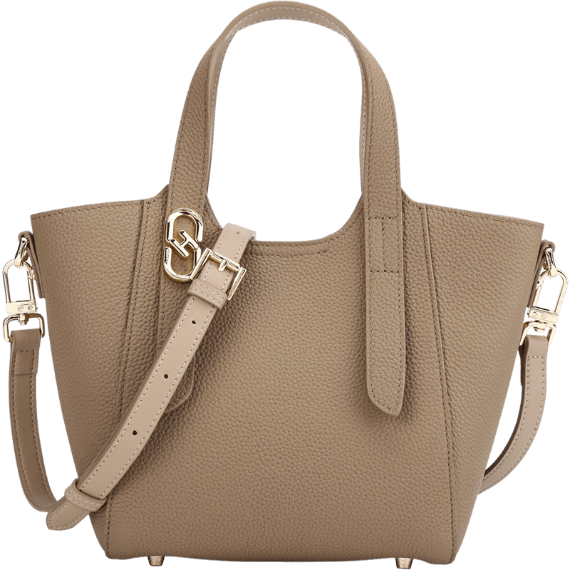 HONGU Women's Leather Handbag, Shoulder Bag, Commuter Basket Bag, Crossbody Bucket Bag, Birthday Gift for Girlfriend