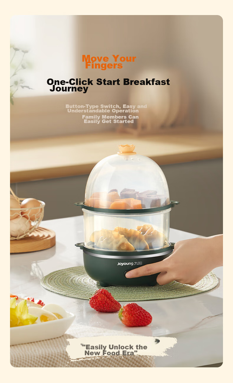 Joyoung Egg Cooker, Multifunctional Smart Steamer, One-Touch Start, Holds 7 Eggs, ZD7-GE130 7