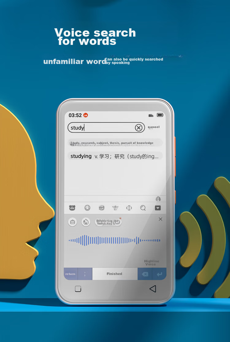 Xuebariji M6 Repeater for Chinese And English Textbooks, Synchronized Listening Device for Students, Vocabulary Memorization Tool, Ear Training Portable Player for Primary, Middle And High School Students, 128GB 13
