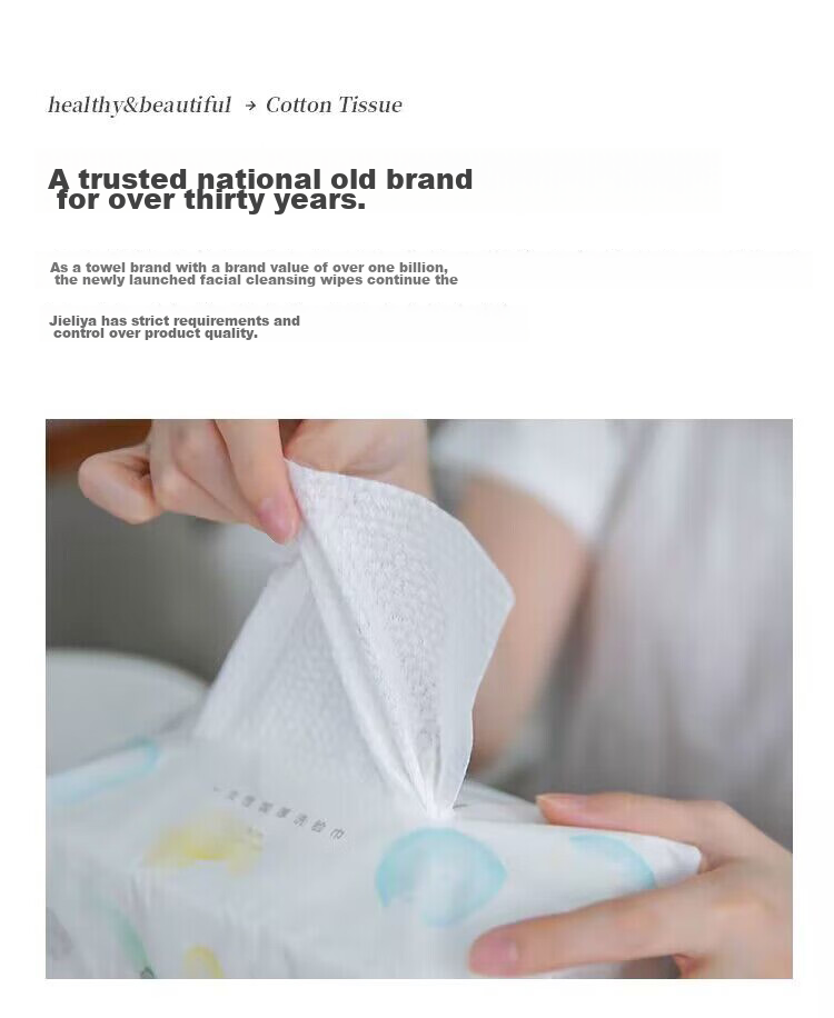 Grace Disposable Face Towels, Thickened, for Mothers And Babies, Dual-Use for Dry And Wet Wipes, Soft Cotton, Pearl Pattern, Absorbent Facial Cleansing Towels, 80 Sheets Per Pack, 3 Packs 3