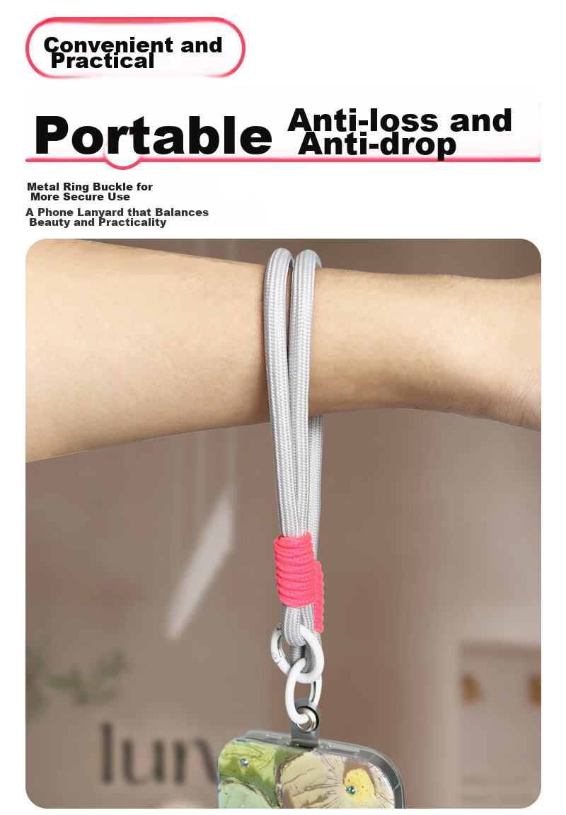 Shihan Phone Accessory Wrist Strap, Short Anti-Loss And Anti-Drop Cord, Phone Chain, Phone Case Wrist Strap, Comfortable And Durable High-End Fashion Wrist Short Versatile Phone Case Wrist Strap 3