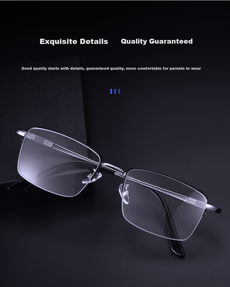 Mr.PuTian Anti-Blue Light Reading Glasses for Men And Women, Bifocal High-Definition Presbyopic Glasses for Elderly, Silver Color, 300 Degrees (65-69 Years Old) 3
