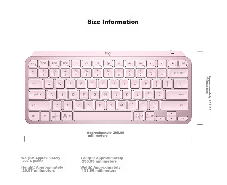 Logitech Master Series MX KEYS MINI, Enterprise-Grade Commercial Keyboard, High-End Office IPad Ultra-Thin Magic Control Keyboard, with Wireless Receiver, Black [Order Bonus] 10