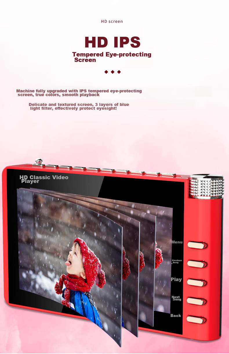 Huabao V2 Elderly Opera Machine, Senior Citizens' Theater Viewing And Listening Device, Square Dance Video Player, Portable with Display Screen, Radio, Video Player, Mobile 3