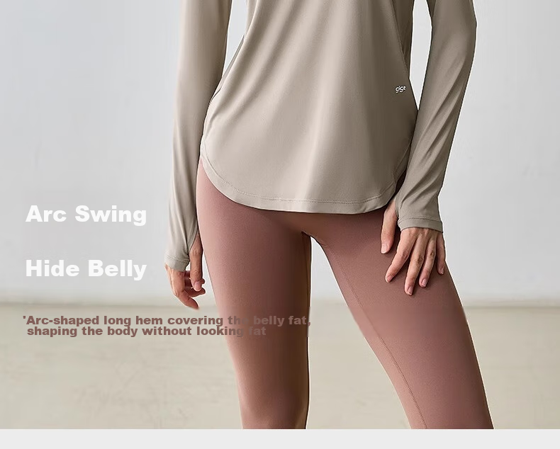 Gigt Women's Long-Sleeve Sports T-Shirt, Yoga Top, Slim-Fit Workout Shirt, Running Training Wear, Quick-Dry Tee 15