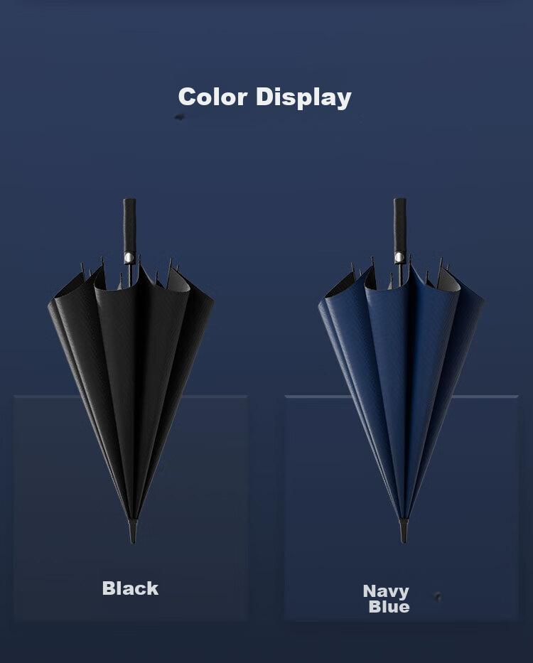 Tianwei Umbrella, 16-Rib Long Handle Umbrella, Extra Large Rain Umbrella, Semi-Automatic Portable One-Piece Seamless Reinforced Sun And Rain Dual-Use Umbrella 12