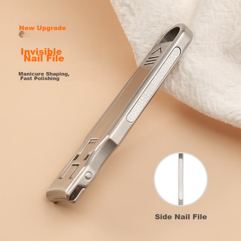 GAERUO Portable Ultra-Thin Nail Clipper Gift Box, Foldable Nail Nippers, Stainless Steel with Nail File Keychain, Gift Set