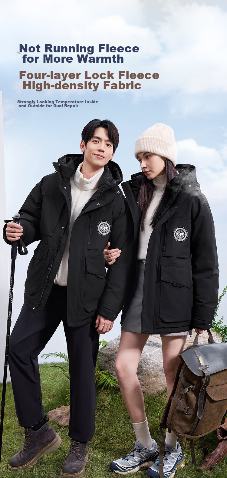 JD Original down Jacket for Men And Women, Couples' Short Parka Coat, Warm Thick Outerwear, Winter Clothing for Men, Gray, Size L 11