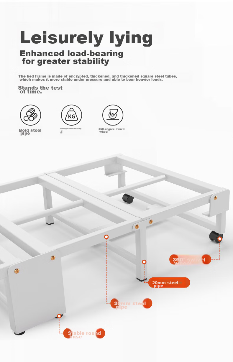 OKeefe Folding Bed, Single Bed, Nap Folding Bed, Office Siesta Bed, Camp Bed, Lounge Chair, Four-Fold Foam Bed, 70cm 6