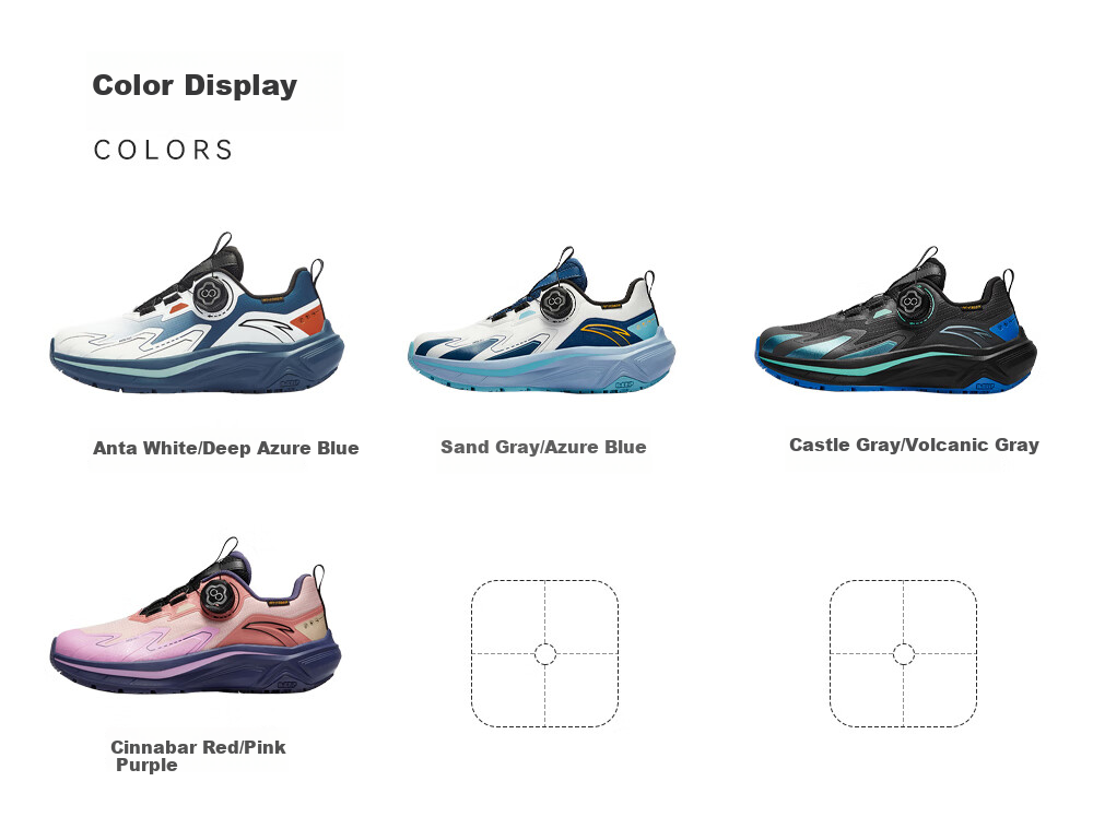 ANTA Children's Running Shoes for Boys, Autumn And Winter Flying Shield Sports Running Shoes, Student Sneakers A12545503 14