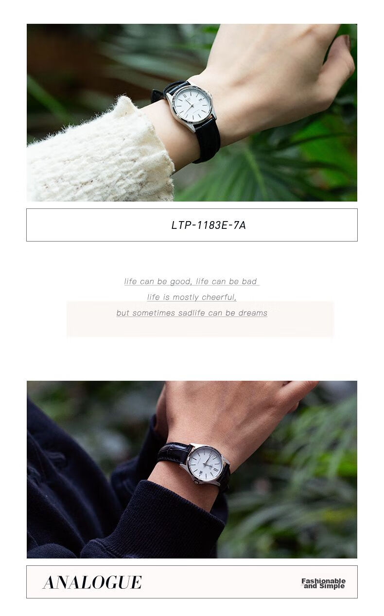 CASIO Ladies Analog Series Watch, Commuter Waterproof Student Quartz Wristwatch, Gift for Girlfriend, LTP-1183A 19