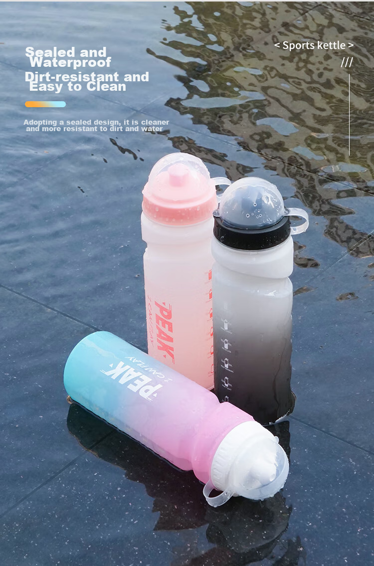 PEAK Cycling Water Bottle for Mountain And Road Bikes, Outdoor Sports Hydration Cup 750ML Pink-White Gradient 8