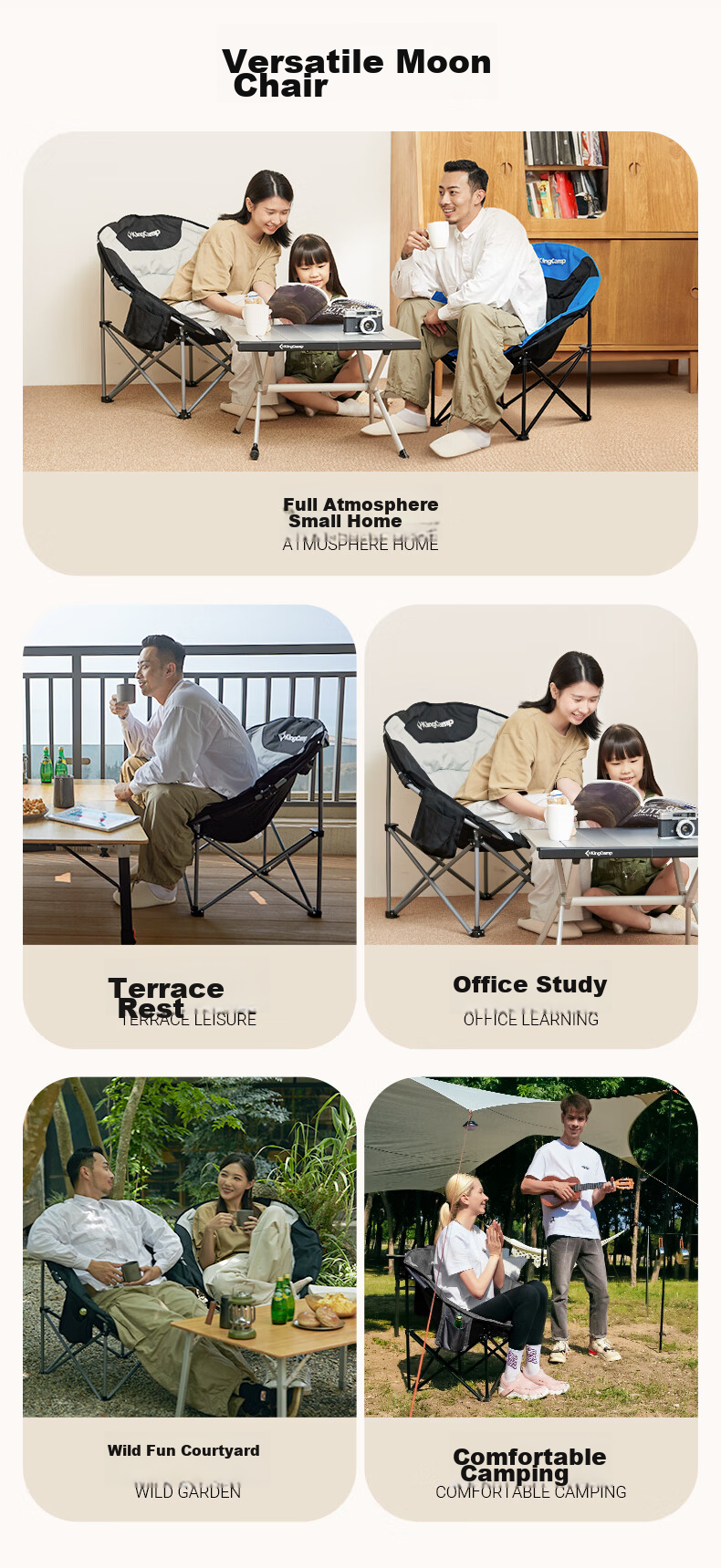 KingCamp Folding Chair, Outdoor Chair, Balcony Leisure Chair, Portable Fishing Beach Chair, Sofa Chair, Extra Large And Thick KC3989 12