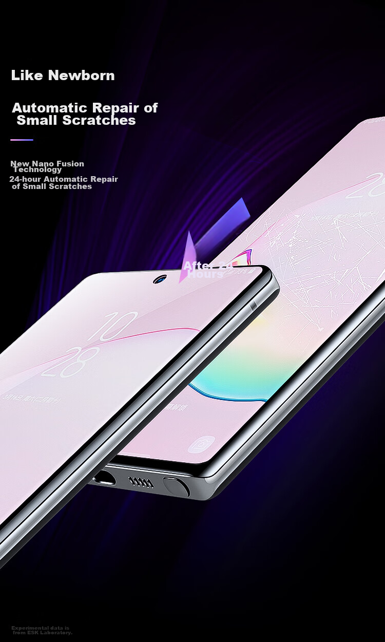 Yisika [Ultra-Fast Repair 2 Pieces] Suitable for Samsung Galaxy Note 20 Ultra Hydrogel Soft Film, Phone Screen Protector, High-Definition Full-Screen Non-Tempered Glass Fully Adhesive Anti-Scratch Anti-Fingerprint JM119 5