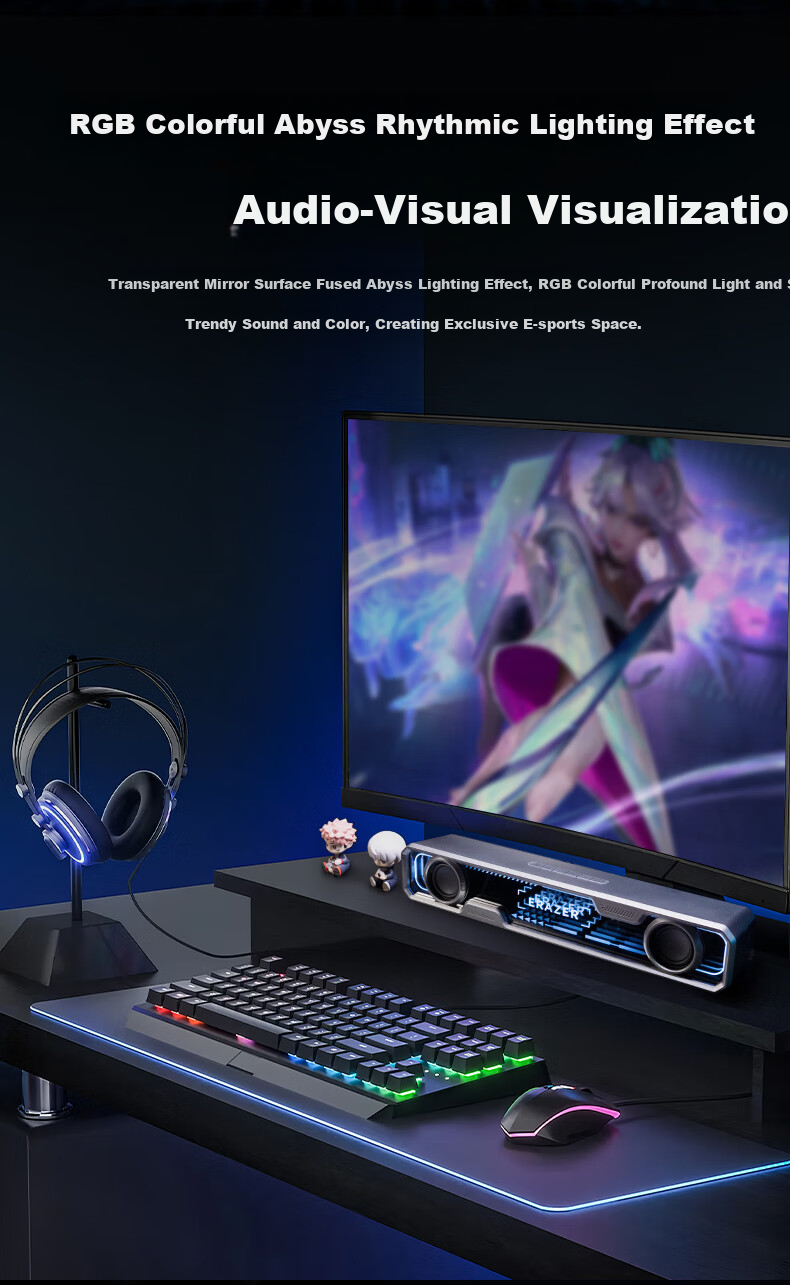 Lenovo Invests in Brand Yinengzhe Speakers, Desktop Bluetooth Speaker with Abyss Lighting, Home Theater-Grade Gaming Headset for E-Sports, Online Classes, Desktop And Laptop Birthday Gift 5