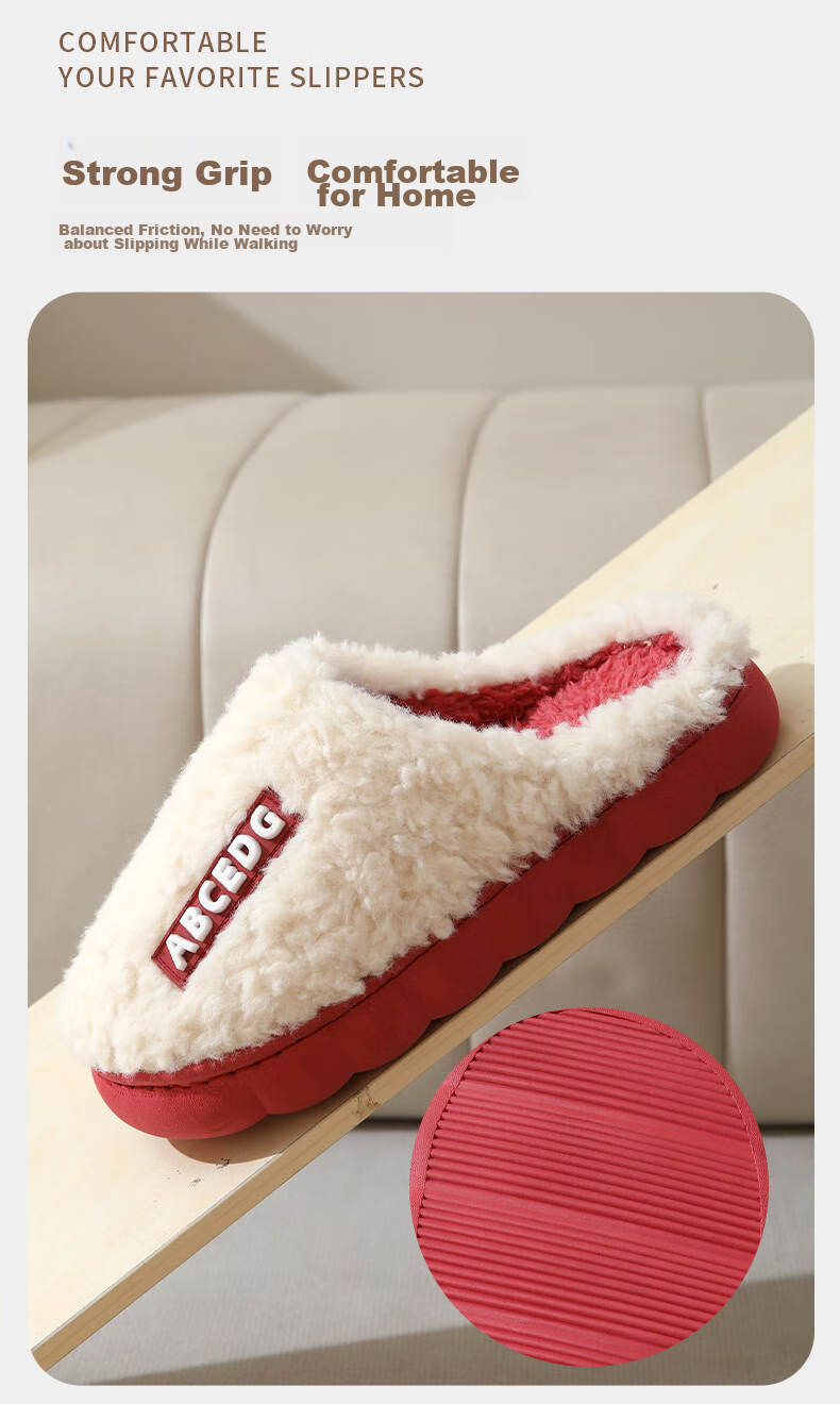 Taxiang Autumn And Winter Indoor/outdoor Couple Thick-Soled Heightening Non-Slip Padded Warm Slippers for Men TP231 7