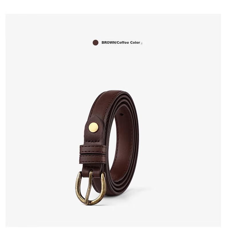 Viney Ladies' Belt, Fashionable Waistband, Decorative Thin Versatile Casual Student Pin Buckle Skirt Belt, Birthday Gift 4