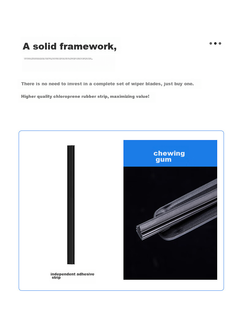 DU PONT Car Windshield Wiper Blades, Boneless Silent Rubber, for Nissan Sylphy 2012-2019 And Tiida 2011-2020 Models 15