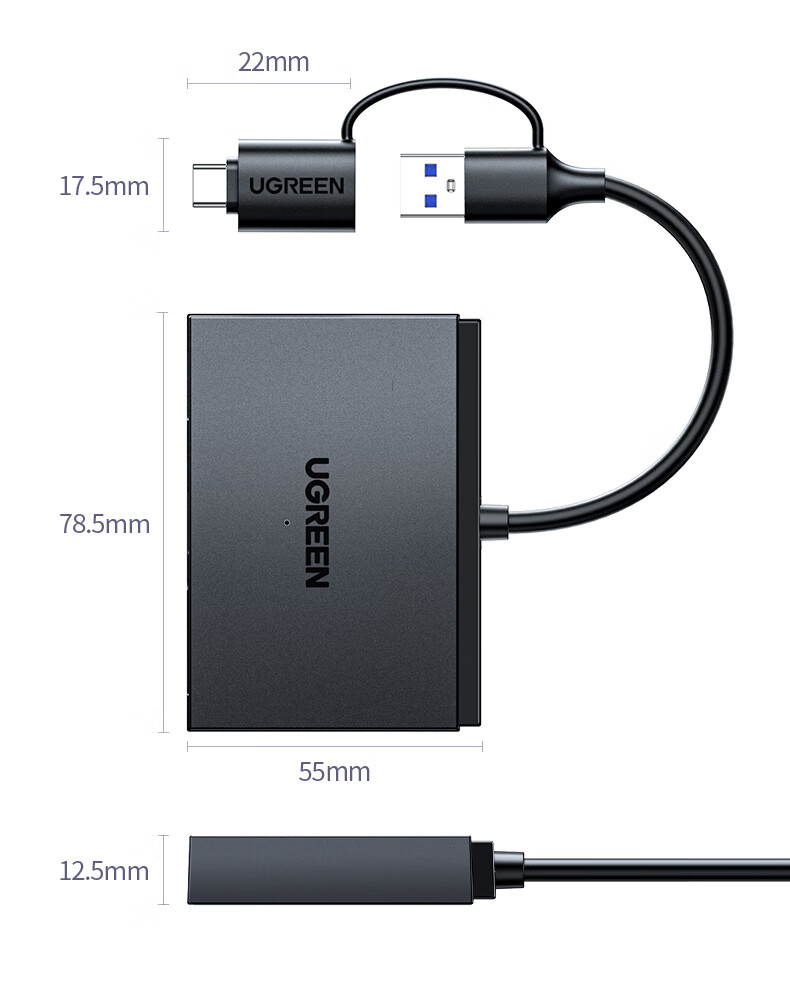 UGREEN Compatible with Huawei NM Storage Memory Card/SD/TF Card, USB/Type-C3.0 Card Reader, Supports Phones/computers/Apple 17/16/iPads Tablets/External Flash Drive Expansio 23