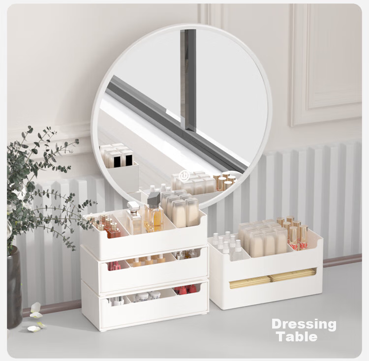 Xitianlong Right-Angled Mirror Cabinet Storage Box, Cosmetics Lipstick Desktop Organizer, Bathroom Vanity Storage Rack, Basic Model 23