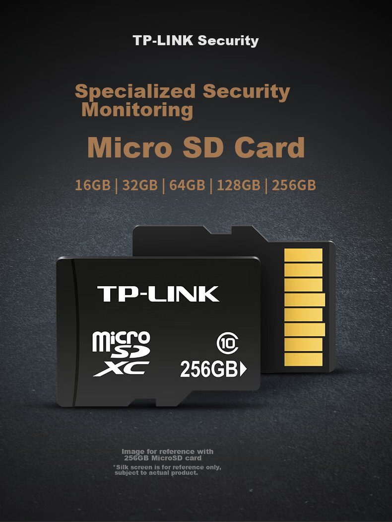 TP-LINK Video Surveillance Camera Dedicated Micro SD Storage Card TF Card, 256GB, TL-SD256 1