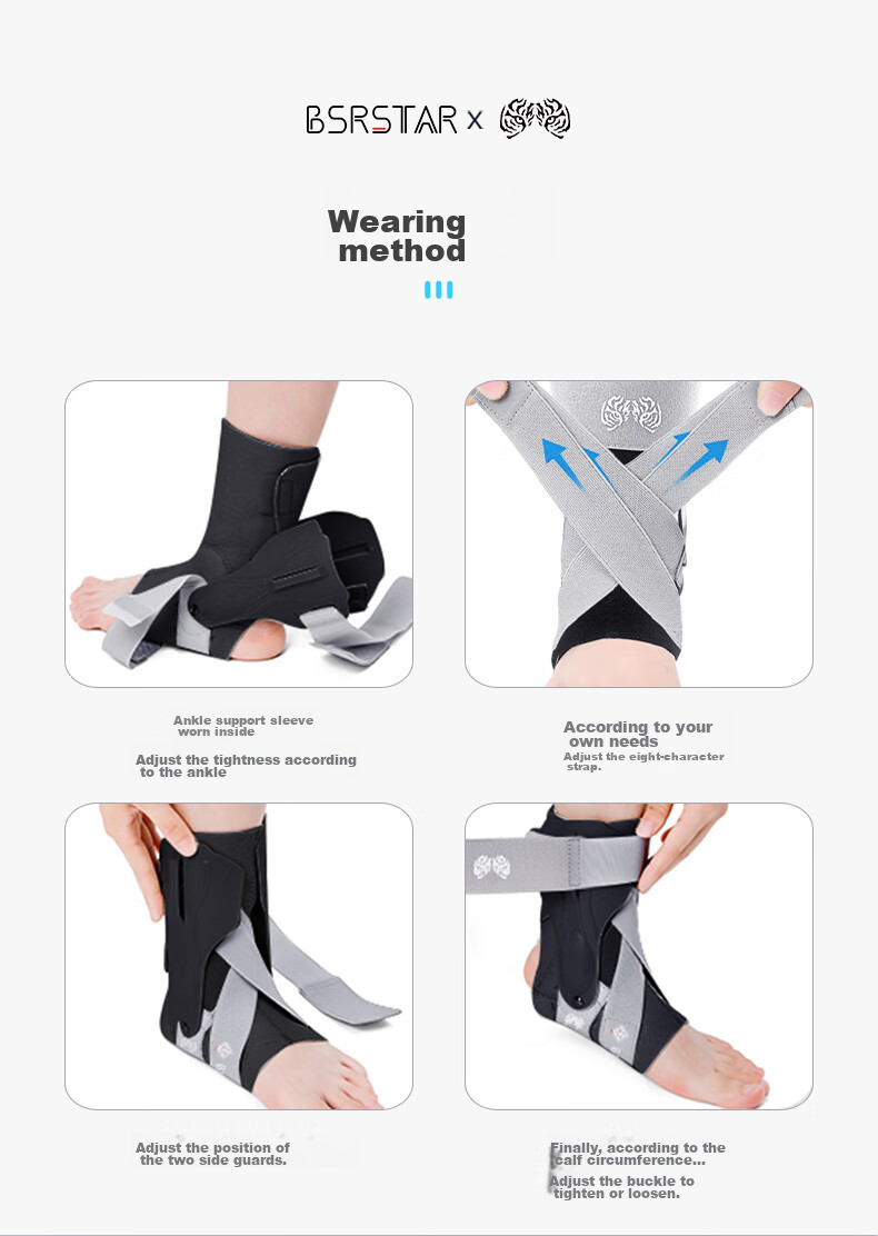 Bestray 5D Ankle Brace, Joint Fixation Support, Post-Injury Recovery Sleeve, Ankle Protector, Basketball Sprain Rehabilitation, Anti-Sprain Ankle Support 13