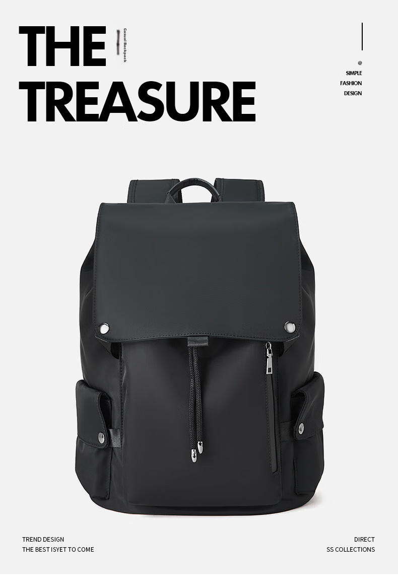 BOSTANTEN Men's Backpack, Student Bookbag, Trendy Business Travel Bag, Large Capacity Laptop Bag 1