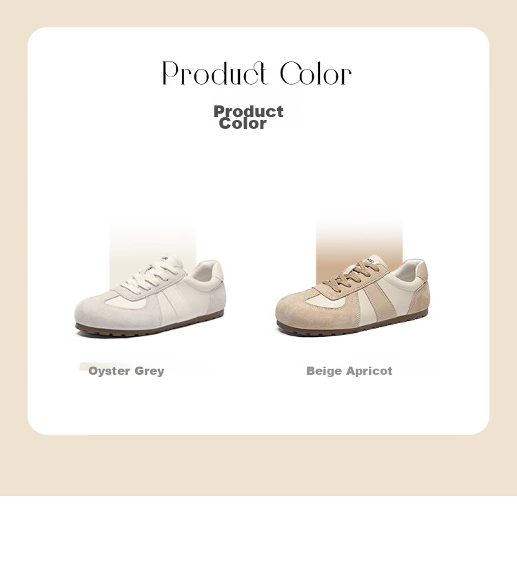 ZHR Casual Shoes for Women, Retro Patchwork Dexun Shoes, Genuine Leather Versatile Sports Shoes for Women, A120 Beige, Size 35 4