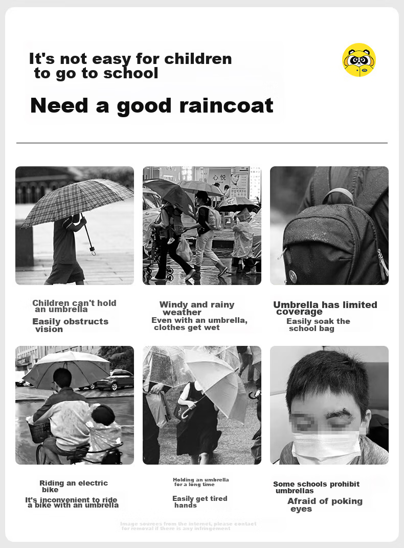 Moremerry Children's Raincoat for Boys And Girls with Backpack Space, Waterproof And Breathable, Stylish Rain Poncho for School, Apple Green, 2XL 3