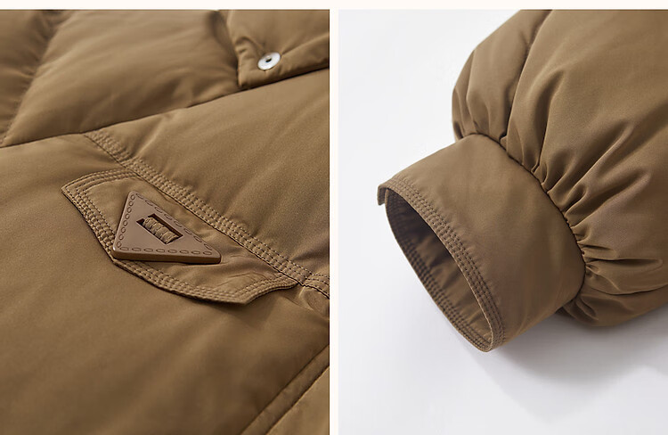 Dme [Light Life] Winter 50D Cotton-Feel Faux Memory Duck down Large Patch Pocket Petite Women's Down Jacket Coat 7