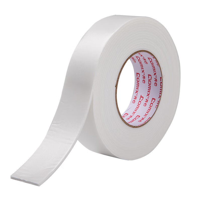 COMIX High-Adhesive Foam Double-Sided Tape, Strong And Sticky, 36mm*5y (4.57 Meters/roll), Thickened Foam Double-Sided Tape, Strong Adhesive, White, 12 Rolls, Office Supplies, PM3605