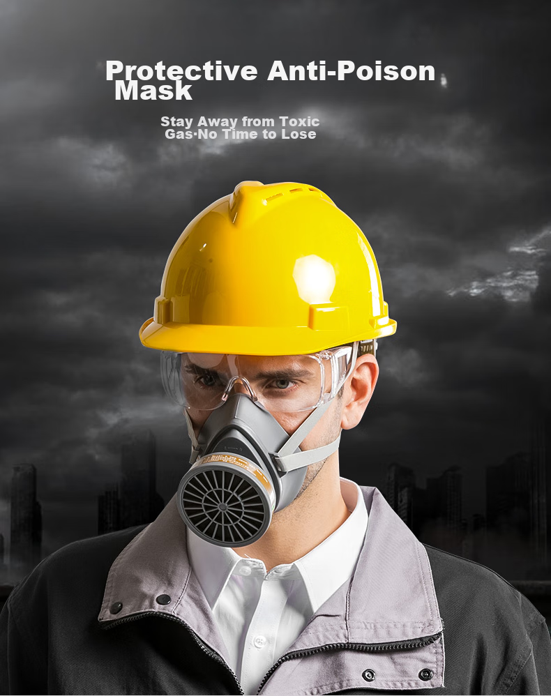 Baowei Kang 3600E Gas Mask Dust Mask Sulfur Dioxide Acidic Gas E1 Type Filter Cartridge Organic Pesticide Sulfur Protective Gas Mask (Set + Buckle + 20 Filter Cotton) 4