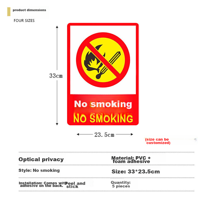 Aimohui Strictly Prohibits Fireworks Signs, Fire Safety Production Signs, Warning Signs for Warehouses, Heavy-Duty Construction Sites, 33*23.5cm