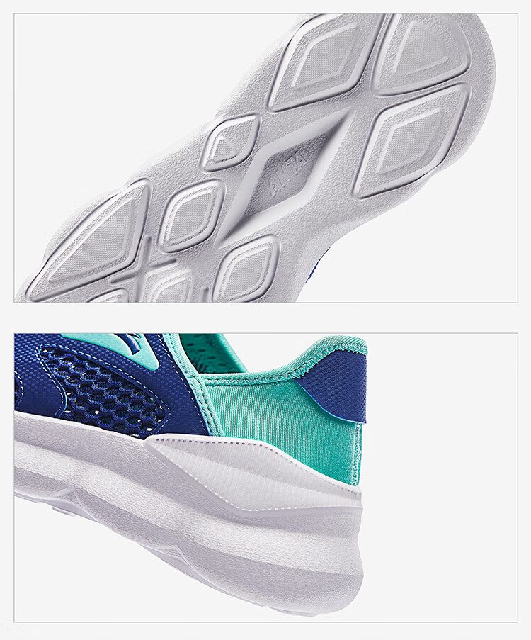 ANTA Kids Sports Shoes Girls Big Kids 2026 Summer Large Mesh Breathable Slip-On Casual Shoes A22628803 18
