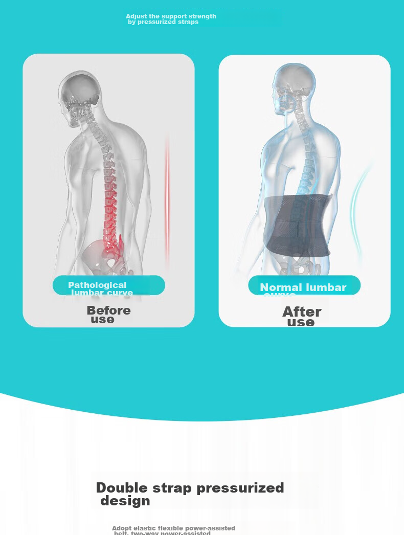 AIRPOP Back Support Belt for Herniated Disc, Lumbar Muscle Strain, And Lumbar Disc Protrusion - Summer Medical Lumbar Brace for Prolonged Sitting 9