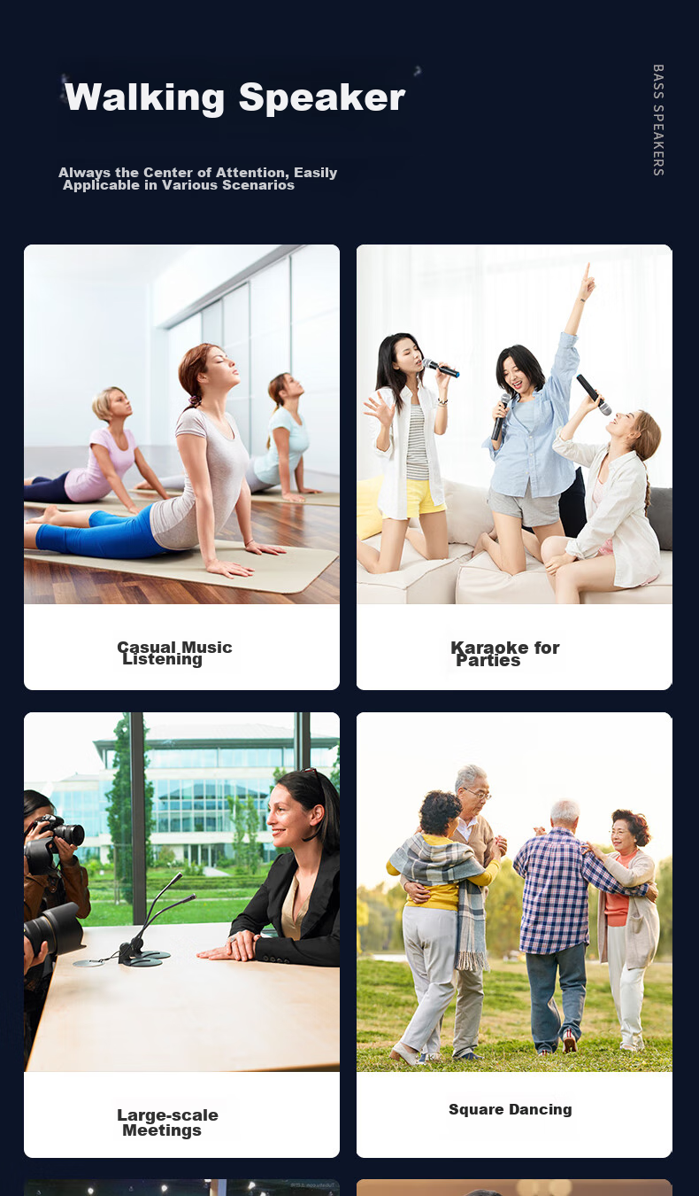 Saida SADA Wireless Bluetooth Speaker, Outdoor High-Volume Square Dance PS5 Gaming Speaker, Small Portable Home Handheld Street Vending Loudspeaker with Payment Code Voice Announcer A2 10