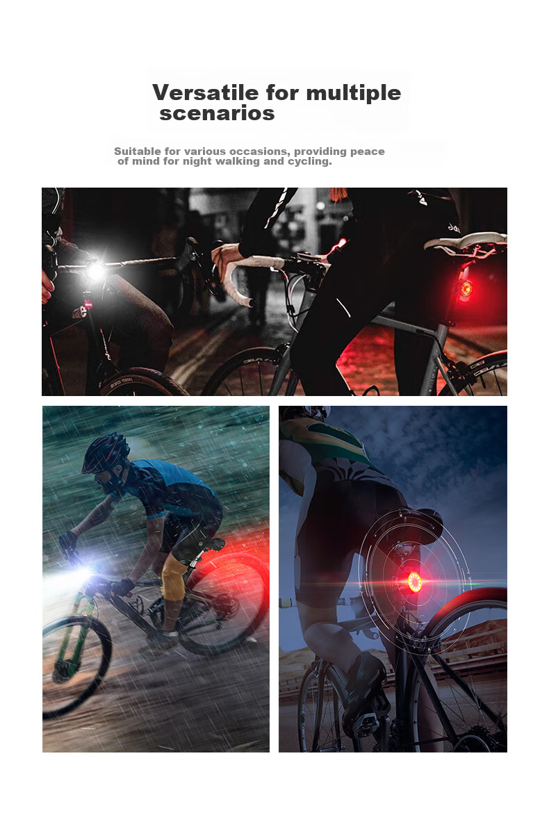 Bicycle Light, Cycling Equipment, Front And Rear Lights, Mountain Bike Night Riding Safety Warning Light, Waterproof USB Rechargeable High-Brightness Flashlight, Road Bike Tail Light 11