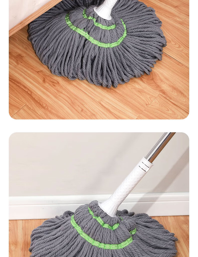 Aoyida Self-Wringing Mop with Water Reservoir, Rotating Cloth Strip, Household All-In Mop, Lazy Person's Floor Mop, Traditional Large Mop Cloth 10