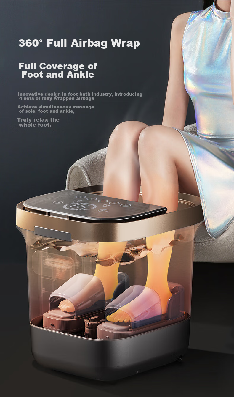 HITH Star Foot Soaking Tub with Automatic Temperature Control Heating Massage Foot Bath Basin Intelligent Sterilization Foot Washing Bucket for Over-Knee And Small Square Stool, Gift for Elders Parents [Mid-Autumn Festival Gift] 3