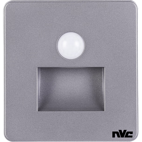NVC Embedded Human Sensor Footlight Small Night Light 86 Type Spotlight Corridor Ambient Light Silver Gray Sensor Model