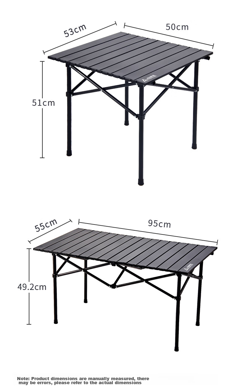 Suncojia Portable Outdoor Folding Table And Chair Set, Camping Egg Roll Table + 2 Chairs, Folding Table And Chair Set 6